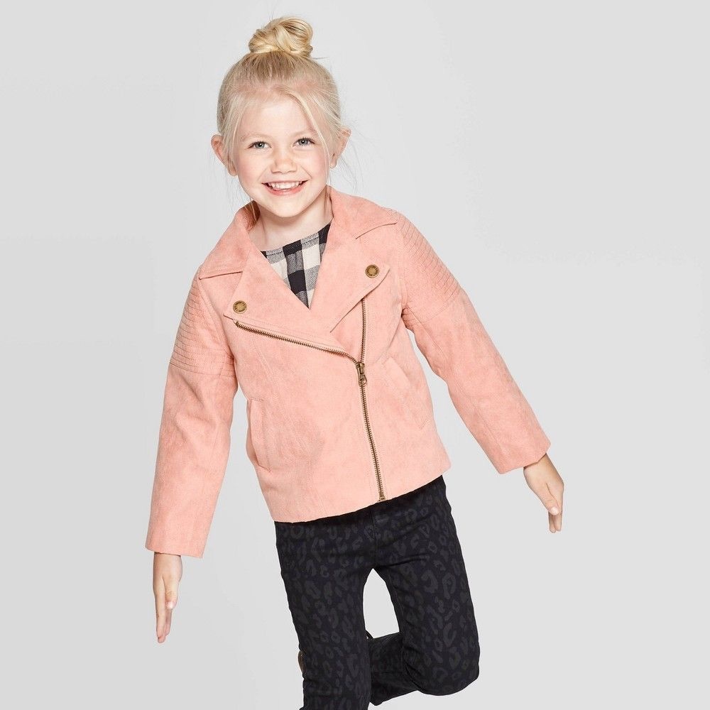 Art Class Faux Suede Moto Jacket - 3T